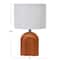 Hello Honey® 19" Carved Arch Stoneware Table Lamp with Linen Drum Shade